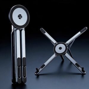 Aluminum Alloy Magnetic Phone, Tablet & Laptop Stand – Foldable Multi-Function Holder
