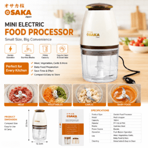 1500W Mini Electric Food Processor – Garlic Chopper & Meat Grinder